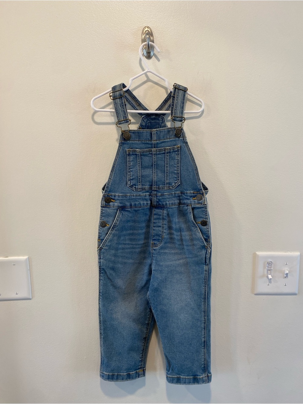 Little co denim overalls in toddler size 3t organic cotton bibs